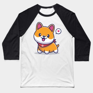 Cute Kawaii Dog Baseball T-Shirt